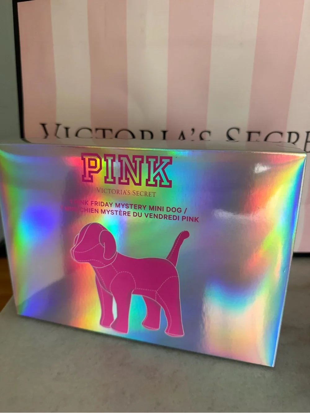 PINK Victoria's Secret Mystery Mini Dog NEW - Pink NEW IN BOX